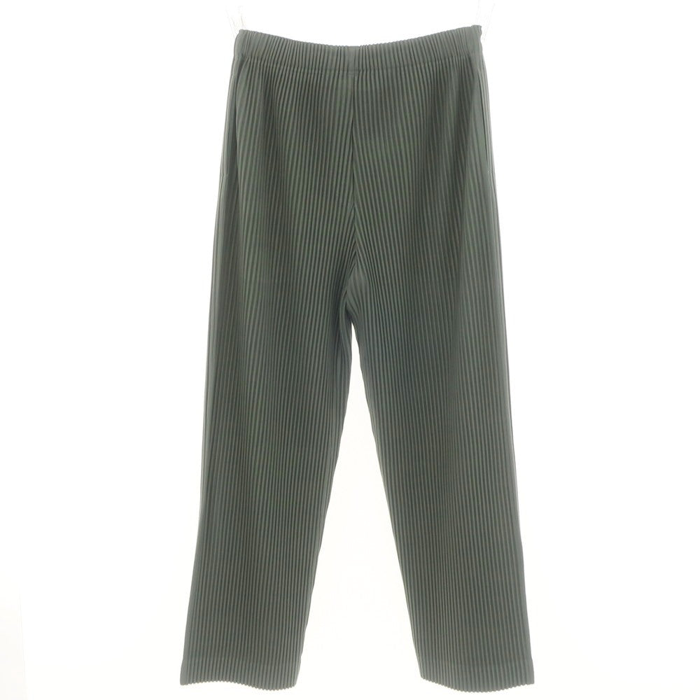 【中古】オム プリッセ イッセイミヤケ HOMME PLISSE ISSEY MIYAKE 2024年秋冬 プリーツ イージーパンツ セージグリーン系【 表記なし（L位） 】【 状態ランクA 】【 メンズ 】 [APD]