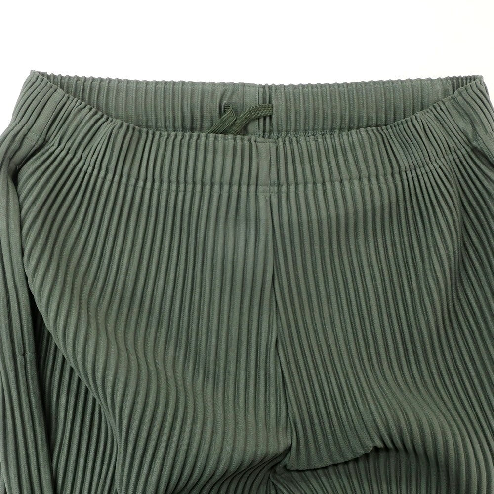 【中古】オム プリッセ イッセイミヤケ HOMME PLISSE ISSEY MIYAKE 2024年秋冬 プリーツ イージーパンツ セージグリーン系【 表記なし（L位） 】【 状態ランクA 】【 メンズ 】 [APD]