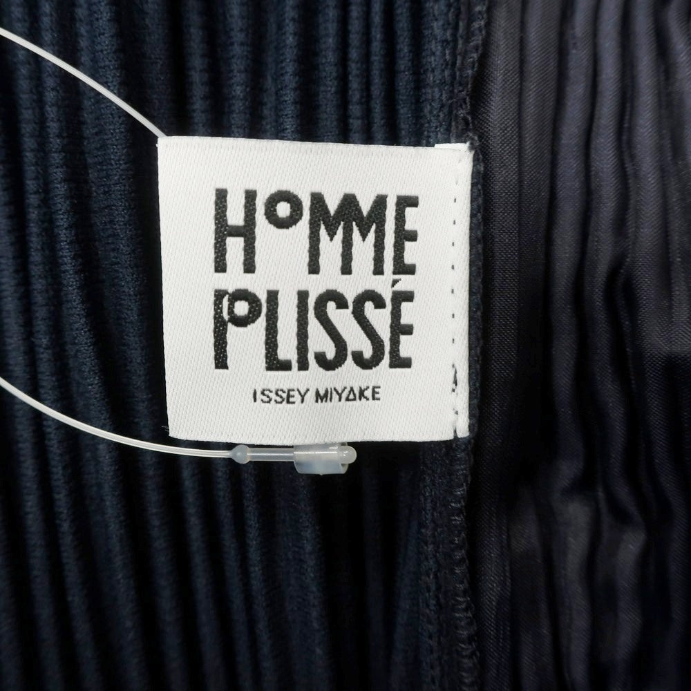 【中古】オム プリッセ イッセイミヤケ HOMME PLISSE ISSEY MIYAKE 2024年秋冬 プリーツ イージーパンツ ネイビー【 表記なし（L位） 】【 状態ランクA 】【 メンズ 】 [APD]