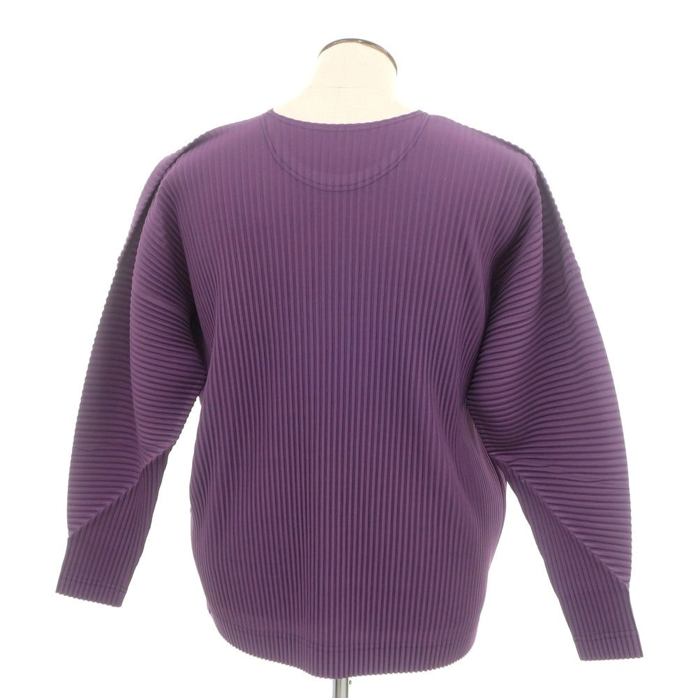 【中古】オム プリッセ イッセイミヤケ HOMME PLISSE ISSEY MIYAKE 2024年秋冬 プリーツ クルーネック カットソー パープル【 表記なし（L位） 】【 状態ランクA 】【 メンズ 】