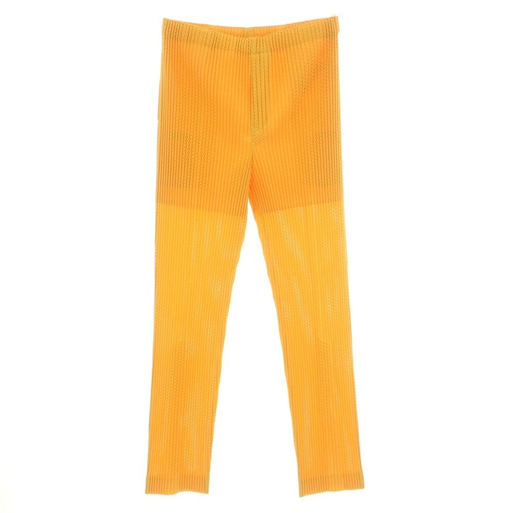 【中古】オム プリッセ イッセイミヤケ HOMME PLISSE ISSEY MIYAKE 2025年春夏 メッシュプリーツ イージーパンツ イエロー【 表記なし（L位） 】【 状態ランクA 】【 メンズ 】