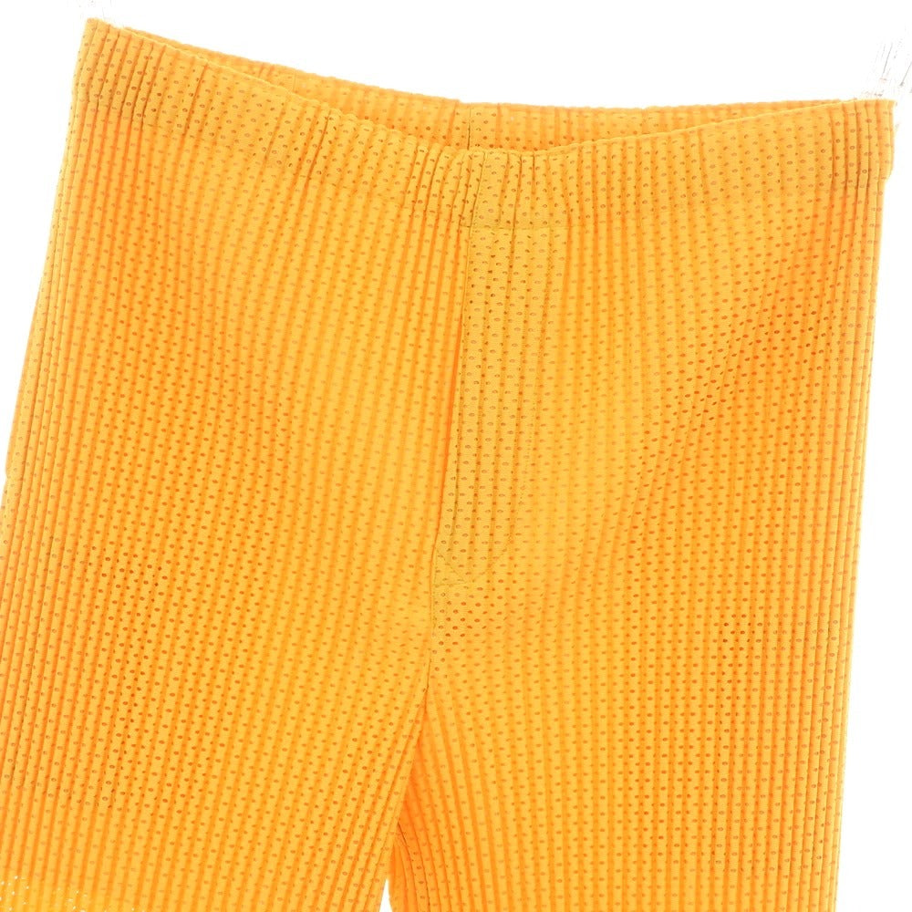 【中古】オム プリッセ イッセイミヤケ HOMME PLISSE ISSEY MIYAKE 2025年春夏 メッシュプリーツ イージーパンツ イエロー【 表記なし（L位） 】【 状態ランクA 】【 メンズ 】