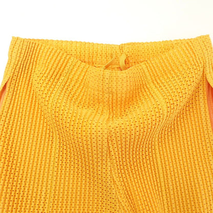 [Used] Homme Plissé Issey Miyake 2025 Spring/Summer Mesh Pleated Easy Pants Yellow [No description (L size)] [Condition Rank A] [Men&