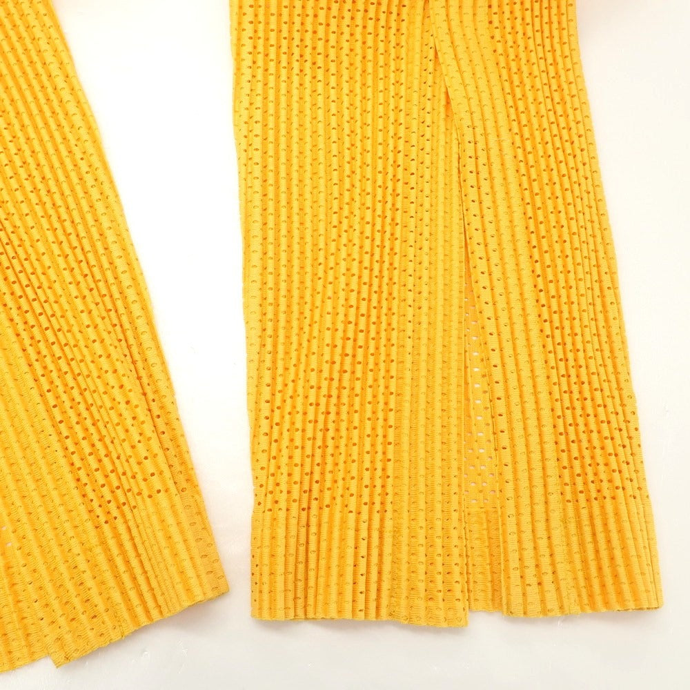[Used] Homme Plissé Issey Miyake 2025 Spring/Summer Mesh Pleated Easy Pants Yellow [No description (L size)] [Condition Rank A] [Men&