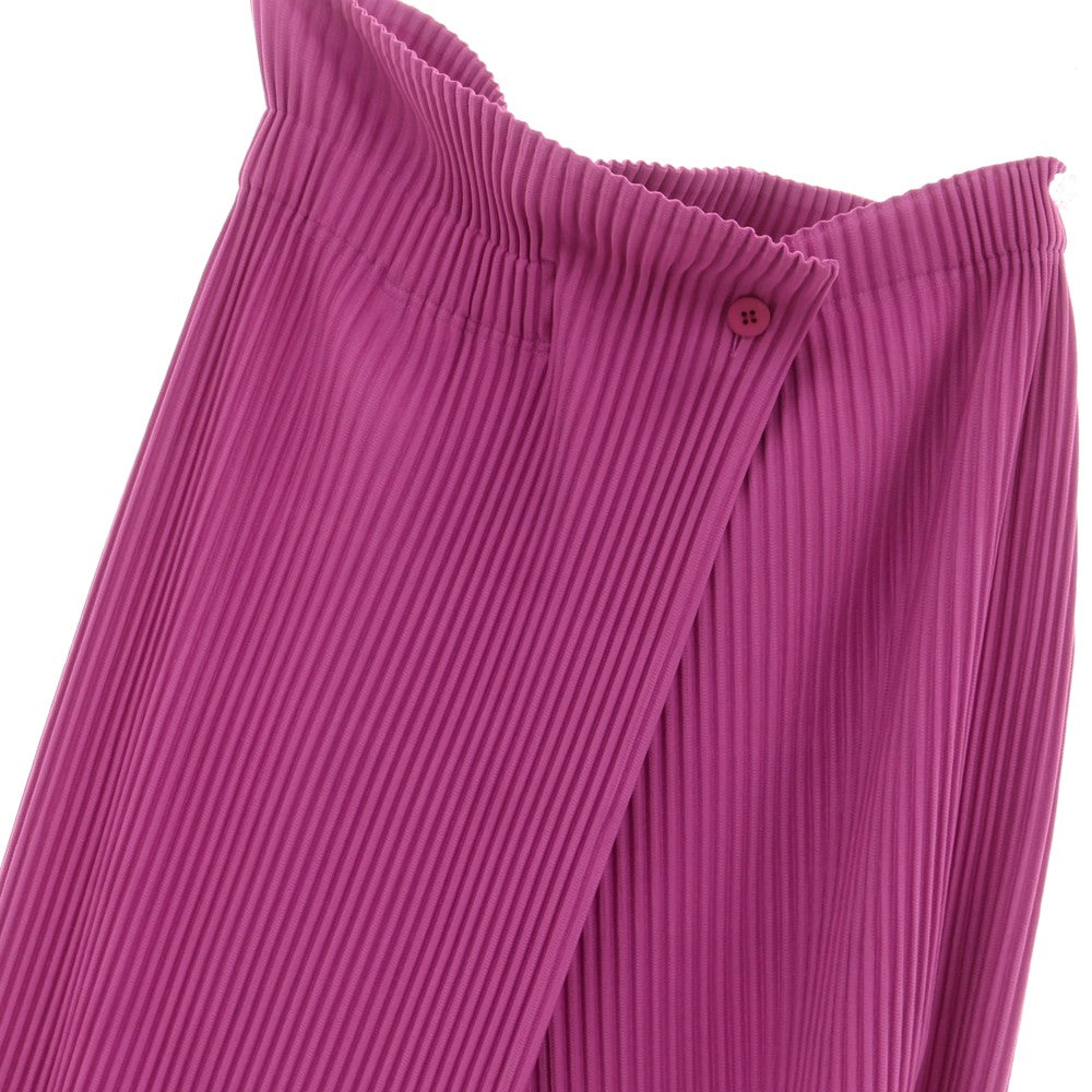 【中古】オム プリッセ イッセイミヤケ HOMME PLISSE ISSEY MIYAKE 2024年秋冬 プリーツ イージーパンツ ピンクパープル【 表記なし（L位） 】【 状態ランクA 】【 メンズ 】 [APD]