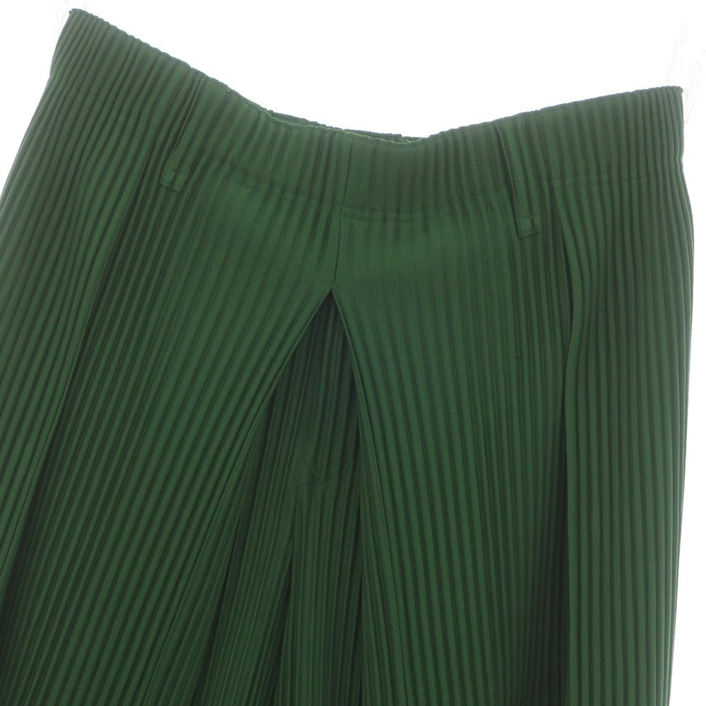 【中古】オム プリッセ イッセイミヤケ HOMME PLISSE ISSEY MIYAKE 2024年秋冬 プリーツ イージーパンツ グリーン【 表記なし（L位） 】【 状態ランクA 】【 メンズ 】