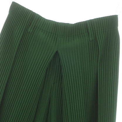 【中古】オム プリッセ イッセイミヤケ HOMME PLISSE ISSEY MIYAKE 2024年秋冬 プリーツ イージーパンツ グリーン【 表記なし（L位） 】【 状態ランクA 】【 メンズ 】