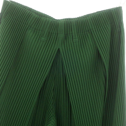【中古】オム プリッセ イッセイミヤケ HOMME PLISSE ISSEY MIYAKE 2024年秋冬 プリーツ イージーパンツ グリーン【 表記なし（L位） 】【 状態ランクA 】【 メンズ 】
