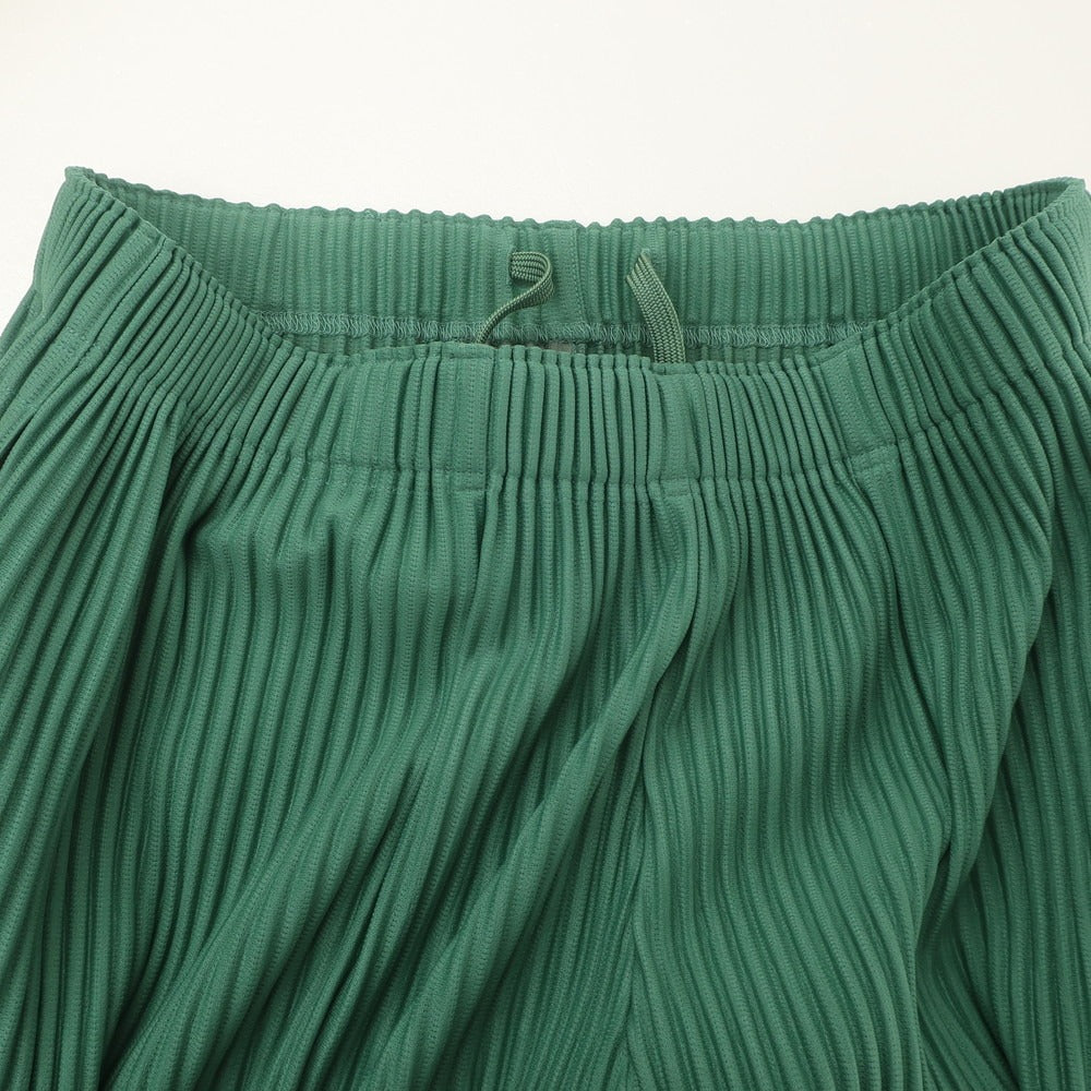 【中古】オム プリッセ イッセイミヤケ HOMME PLISSE ISSEY MIYAKE 2024年秋冬 プリーツ イージーパンツ グリーン【 表記なし（L位） 】【 状態ランクA 】【 メンズ 】 [BPD]