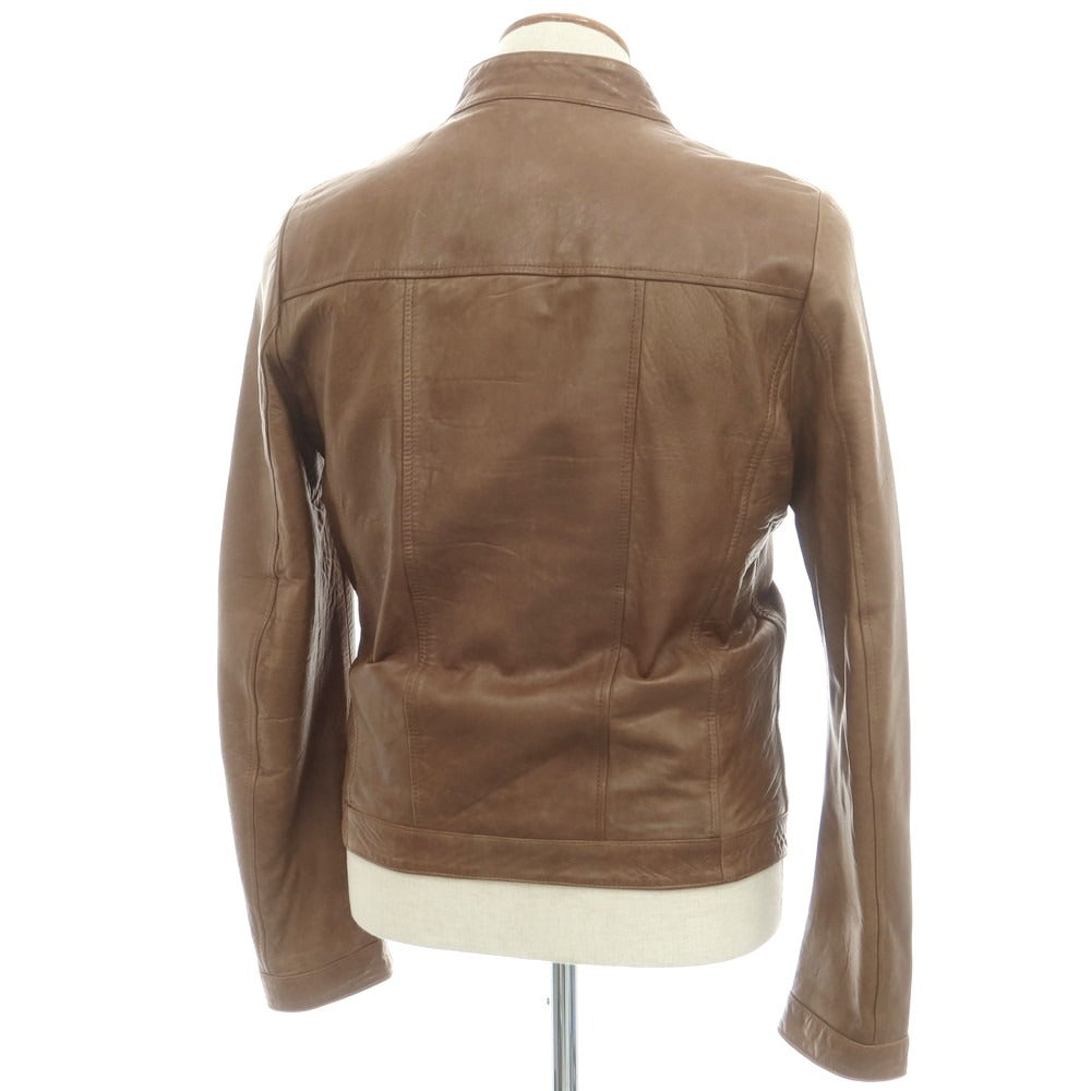 【中古】ラディーチェ Radice レザー シングルライダースジャケット ブラウン【サイズ48】【メンズ】 中古】ラディーチェ Radice レザー シングルライダースジャケット