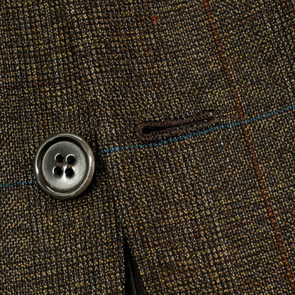 【中古】リベラーノ&amp;リベラーノ LIVERANO&amp;LIVERANO ウール チェック 3つボタンスーツ ブラウン系【 46 】【 状態ランクA 】【 メンズ 】