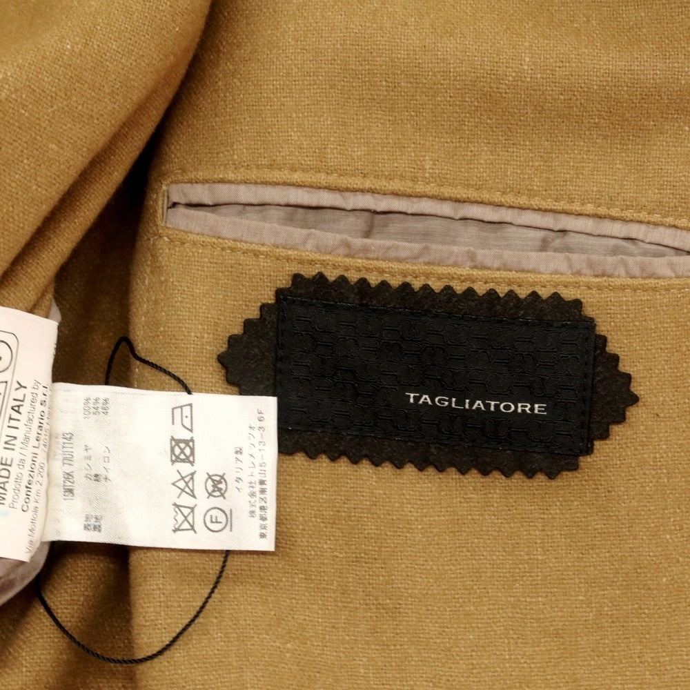 【中古】タリアトーレ TAGLIATORE カシミヤ ダブル テーラードジャケット ダークベージュ【 48 】【 状態ランクA 】【 メンズ 】