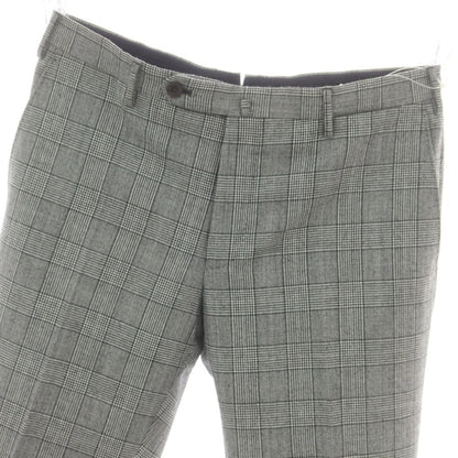 【中古】インコテックス スローウェア INCOTEX SLOWEAR ウール グレンチェック ドレススラックスパンツ ブラックxホワイト【 50 】【 状態ランクB 】【 メンズ 】