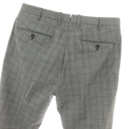 【中古】インコテックス スローウェア INCOTEX SLOWEAR ウール グレンチェック ドレススラックスパンツ ブラックxホワイト【 50 】【 状態ランクB 】【 メンズ 】