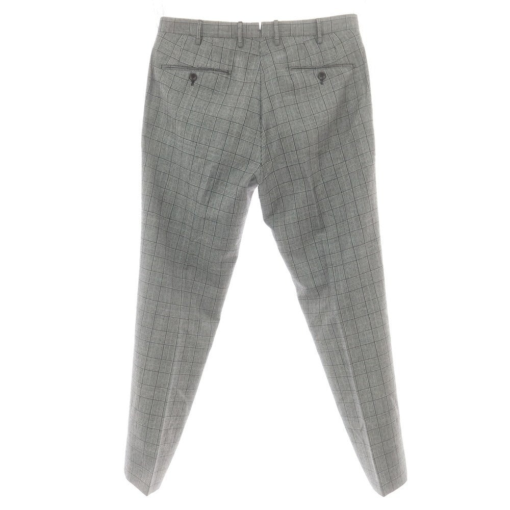 【中古】インコテックス スローウェア INCOTEX SLOWEAR ウール グレンチェック ドレススラックスパンツ ブラックxホワイト【 50 】【 状態ランクB 】【 メンズ 】