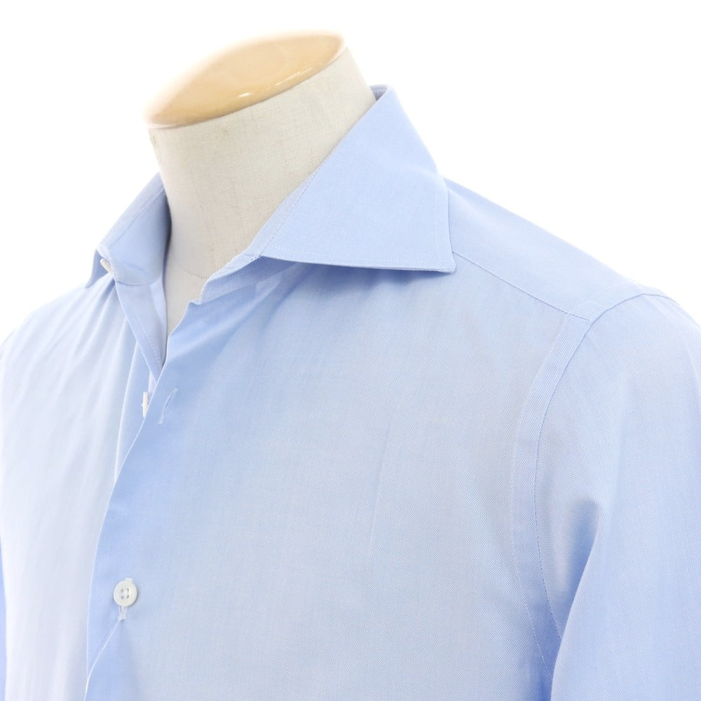 【中古】ビームスエフ BEAMS F コットン ワイドカラー ドレスシャツ ライトブルー【 38 】【 状態ランクC 】【 メンズ 】
