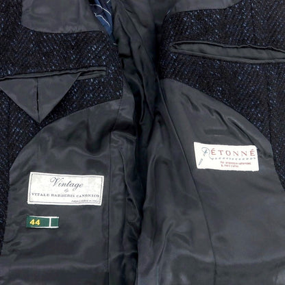 【中古】エトネ ETONNE ウールアルパカ チェスターフィールドコート ネイビー【 S 】【 状態ランクB 】【 メンズ 】