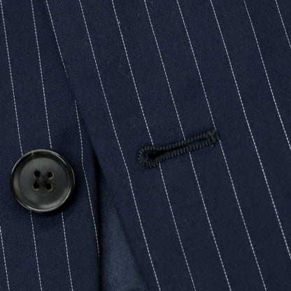 【中古】ファブリック トウキョウ FABRIC TOKYO ウール ストライプ 2つボタンスーツ ネイビー【 表記なし（S位） 】【 状態ランクB 】【 メンズ 】