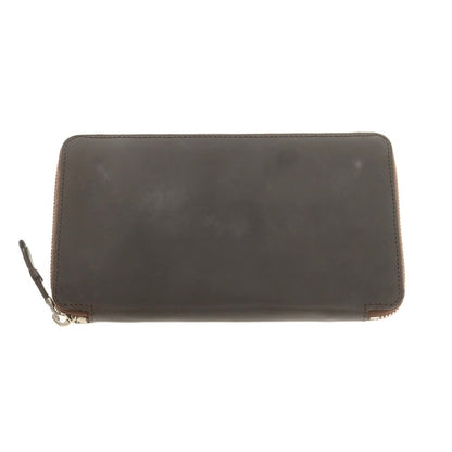【中古】ジャン ルソー JEAN ROUSSEAU レザー ジップアラウンド 長財布 グレイッシュブラウン【 状態ランクB 】【 ユニセックス 】