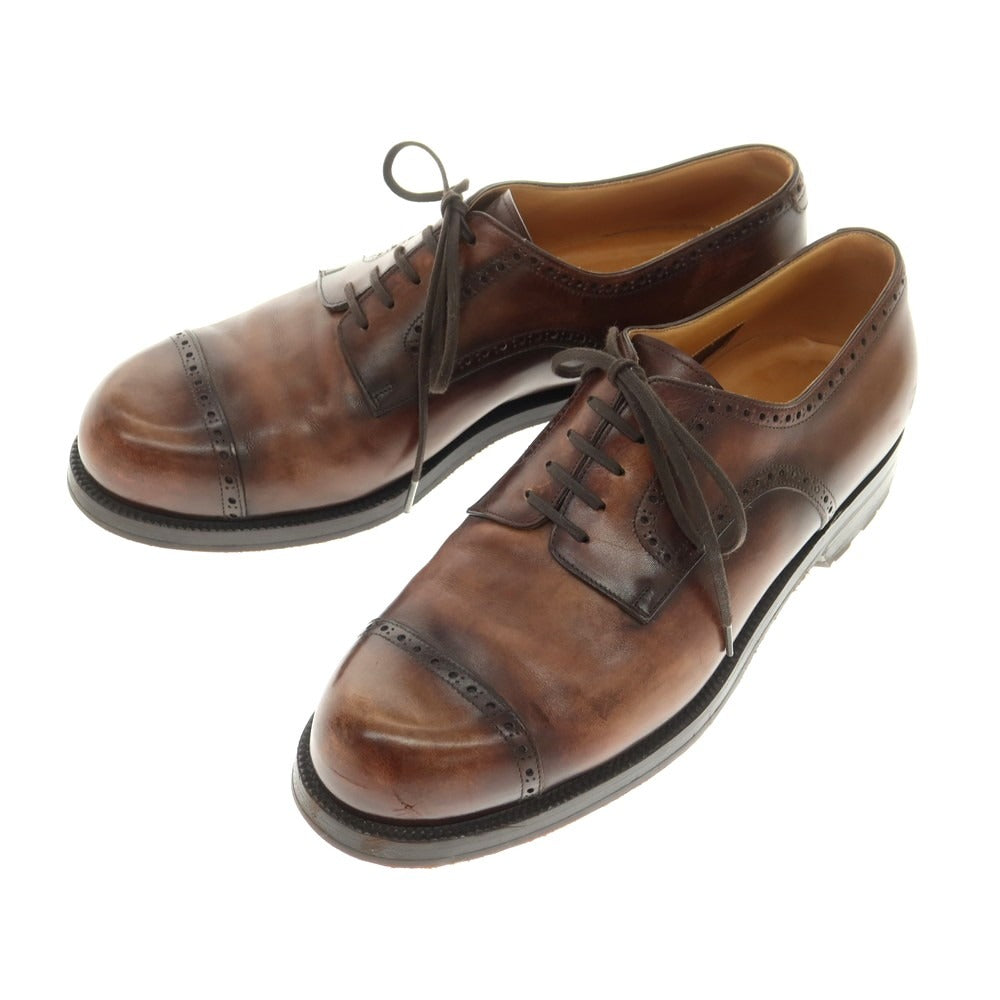 【中古】フラテッリジャコメッティ F.LLI Giacometti FG192 クォーターブローグ ドレスシューズ ブラウン【 42 】【 状態ランクB 】【 メンズ 】