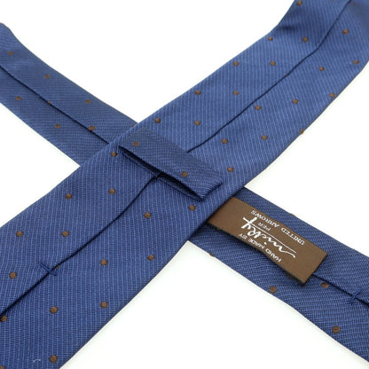 [Used] Nicky Silk Polka Dot Tie Navy x Brown [Condition Rank A] [Men&
