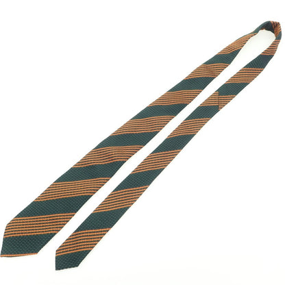 [Used] Nicky Silk Striped Necktie Deep Green x Orange [Condition Rank B] [Men&
