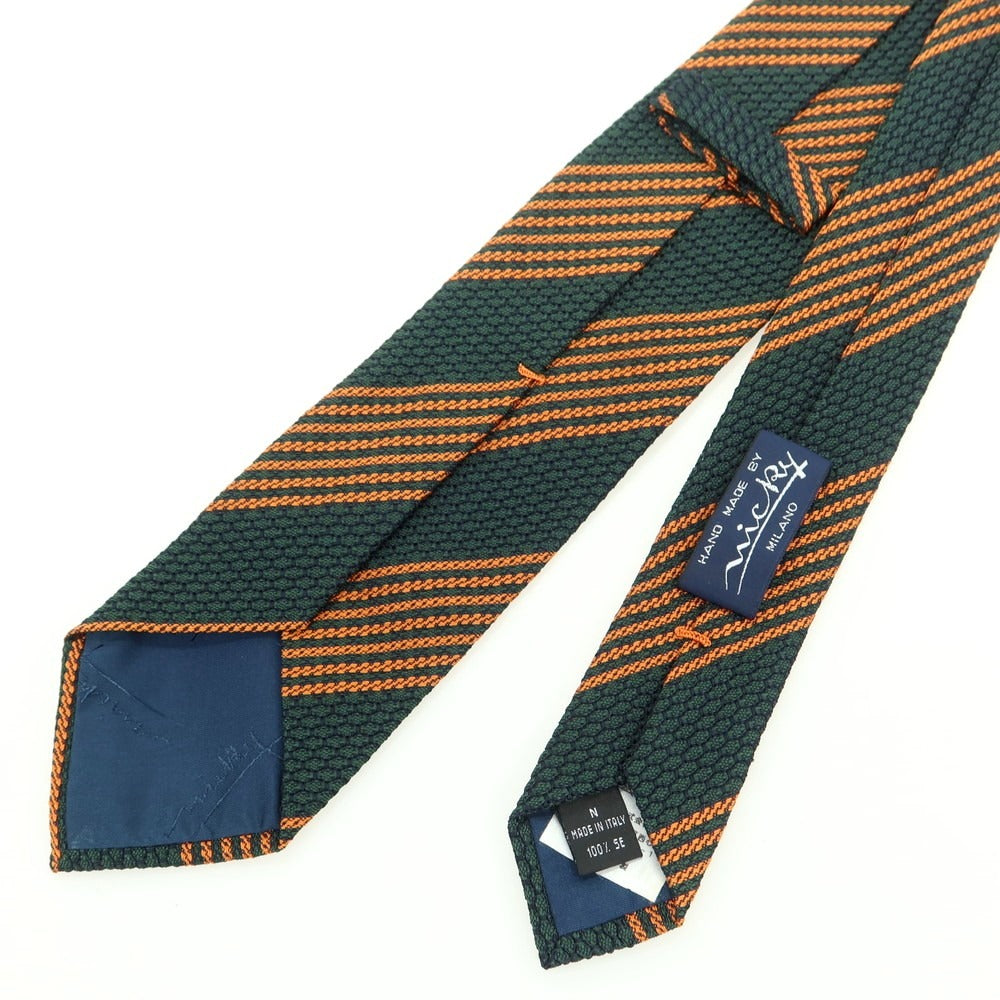 [Used] Nicky Silk Striped Necktie Deep Green x Orange [Condition Rank B] [Men&