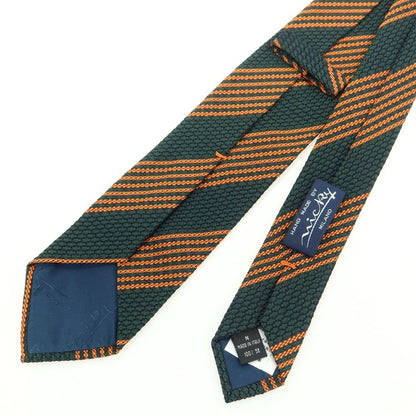 [Used] Nicky Silk Striped Necktie Deep Green x Orange [Condition Rank B] [Men&