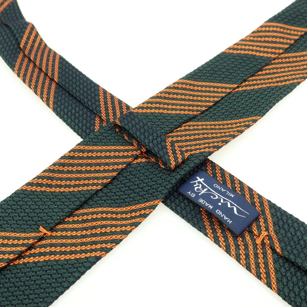 [Used] Nicky Silk Striped Necktie Deep Green x Orange [Condition Rank B] [Men&