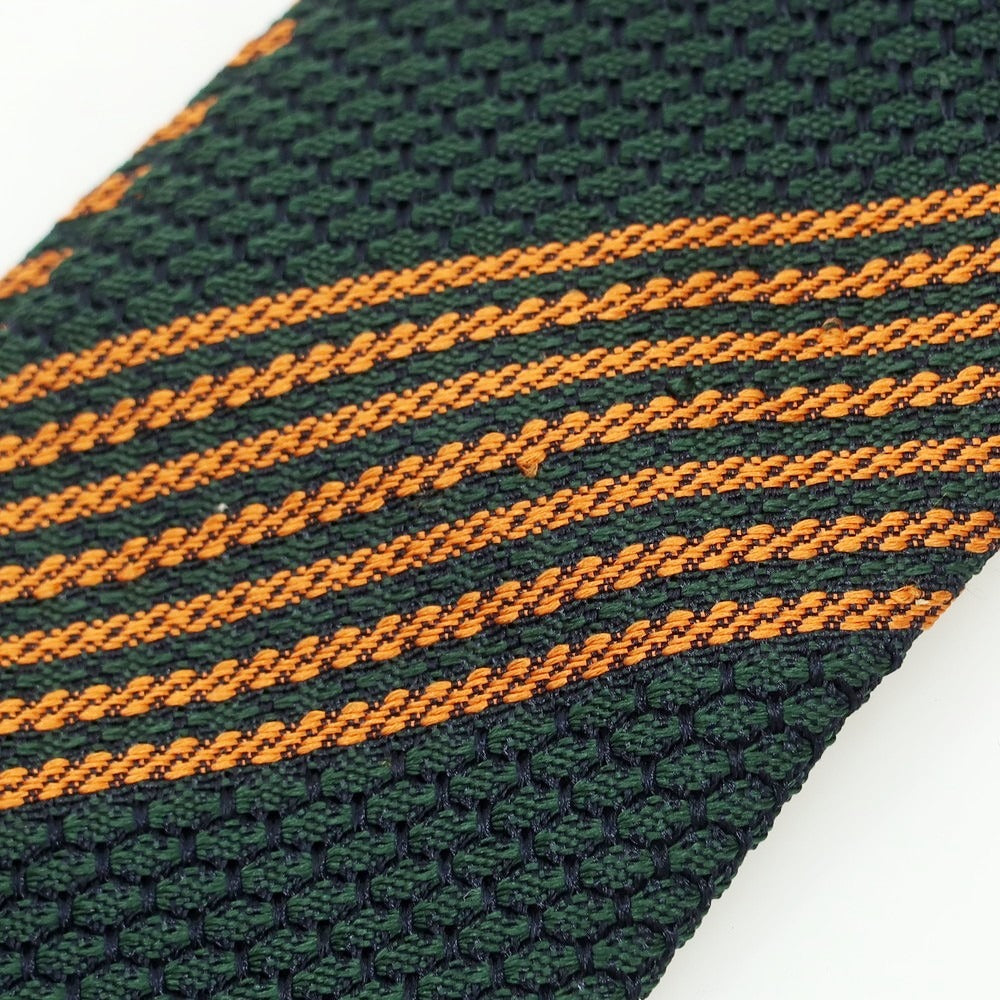 [Used] Nicky Silk Striped Necktie Deep Green x Orange [Condition Rank B] [Men&