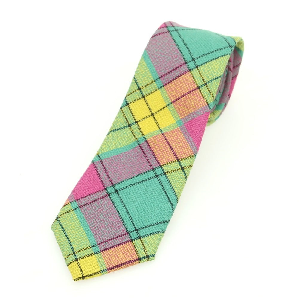 [Used] Stephen Walters Wool Checkered Tie Green x Yellow [Condition Rank A] [Men&