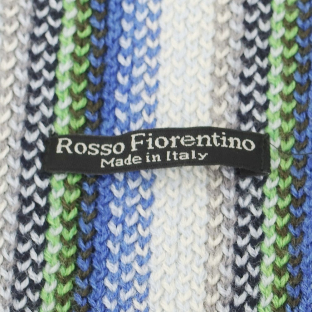 【中古】ロッソフィオレンティーノ Rosso Fiorentino ウール ストライプ マフラー ブルーxグリーン【 － 】【 状態ランクB 】【 メンズ 】
