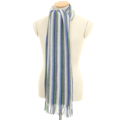 【中古】ロッソフィオレンティーノ Rosso Fiorentino ウール ストライプ マフラー ブルーxグリーン【 － 】【 状態ランクB 】【 メンズ 】