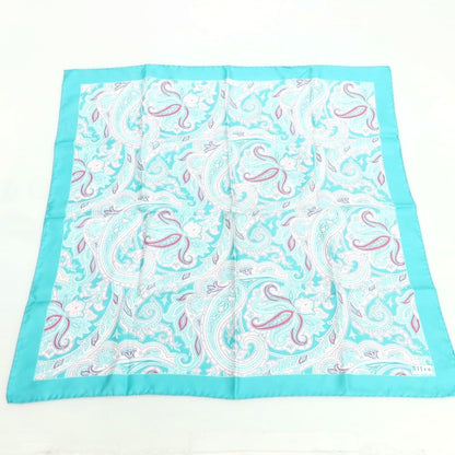 【中古】アルテア Altea シルク ペイズリー柄 スカーフ ブルーグリーンxピンク【 状態ランクC 】【 メンズ 】