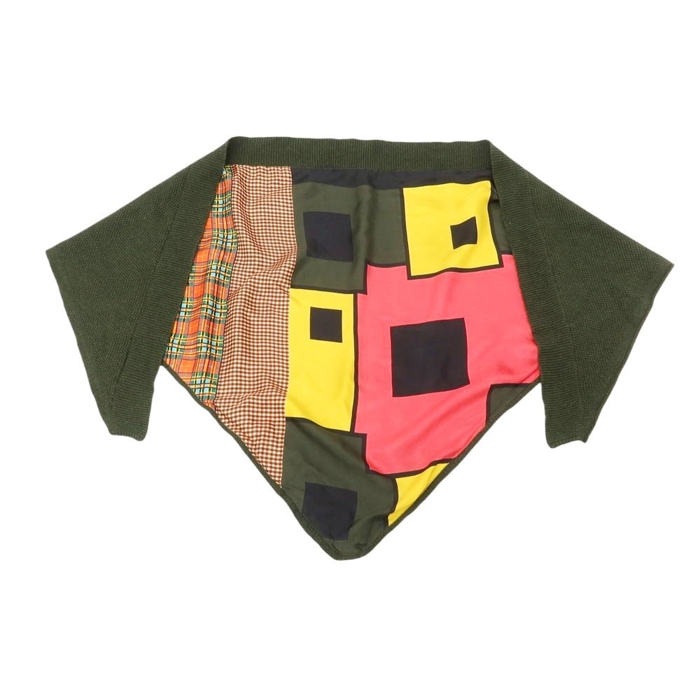 【中古】ピエール ルイ マシア PIERRE LOUIS MASCIA シルク×カシミヤ混ウール ストール レッドxグリーン【 － 】【 状態ランクB 】【 ユニセックス 】