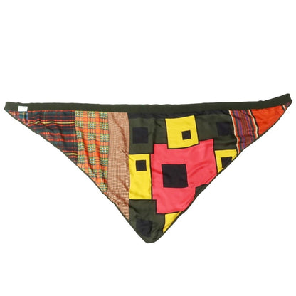 【中古】ピエール ルイ マシア PIERRE LOUIS MASCIA シルク×カシミヤ混ウール ストール レッドxグリーン【 － 】【 状態ランクB 】【 ユニセックス 】