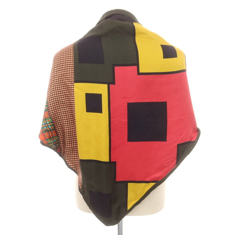 【中古】ピエール ルイ マシア PIERRE LOUIS MASCIA シルク×カシミヤ混ウール ストール レッドxグリーン【 － 】【 状態ランクB 】【 ユニセックス 】