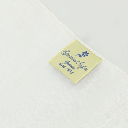 【中古】ジョバンニ イングレーゼ Giovanni Inglese リネン ポケットチーフ ホワイト【 状態ランクC 】【 メンズ 】