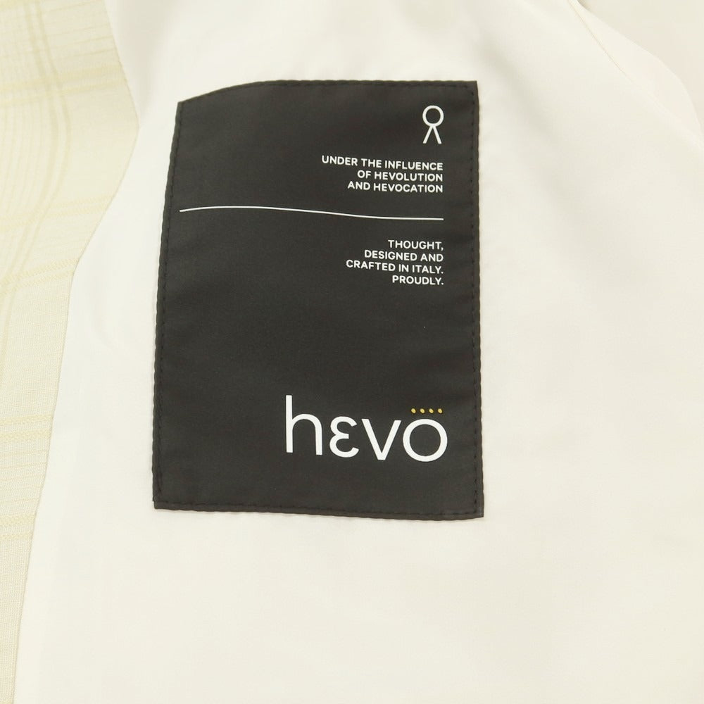 [New Outlet] Hevo Cotton Linen Check Belted Chesterfield Coat Beige [48] [Condition Rank N-] [Men&