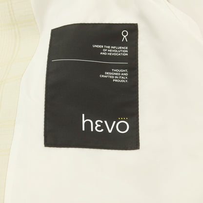 [New Outlet] Hevo Cotton Linen Check Belted Chesterfield Coat Beige [48] [Condition Rank N-] [Men&