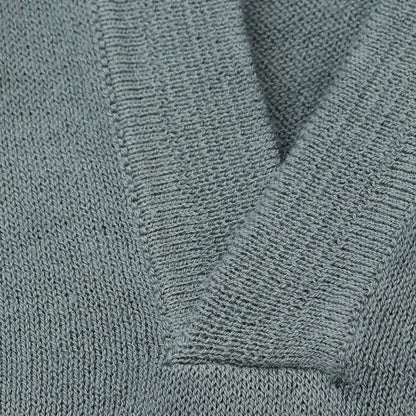 [New] Montecore High Gauge Cotton Skipper Short Sleeve Polo Knit Gray [50] [Condition Rank N] [Men&