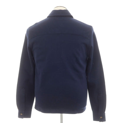 【新品】フィリッポ デ ローレンティス FILIPPO DE LAURENTIIS  コットンナイロン ジャージー ダブルジップ ブルゾン ネイビー【 50 】【 状態ランクN 】【 メンズ 】