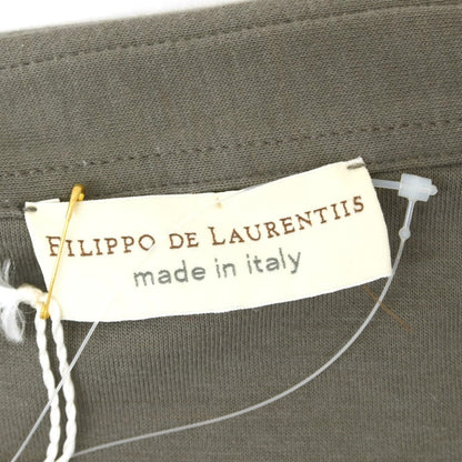 【新品】フィリッポ デ ローレンティス FILIPPO DE LAURENTIIS  コットンナイロン ジャージー カジュアルシャツ カーキグレー【 50 】【 状態ランクN 】【 メンズ 】