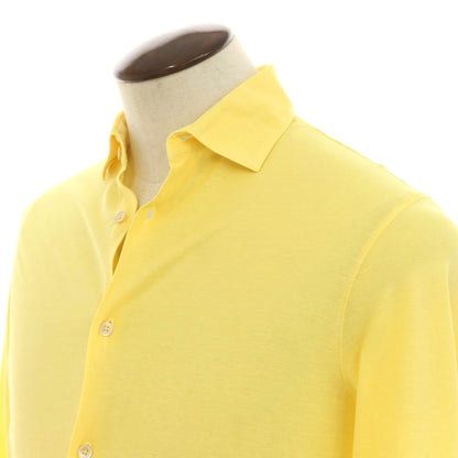 【新品】フィリッポ デ ローレンティス FILIPPO DE LAURENTIIS コットン ジャージー カジュアルシャツ イエロー【 50 】【 状態ランクN 】【 メンズ 】
