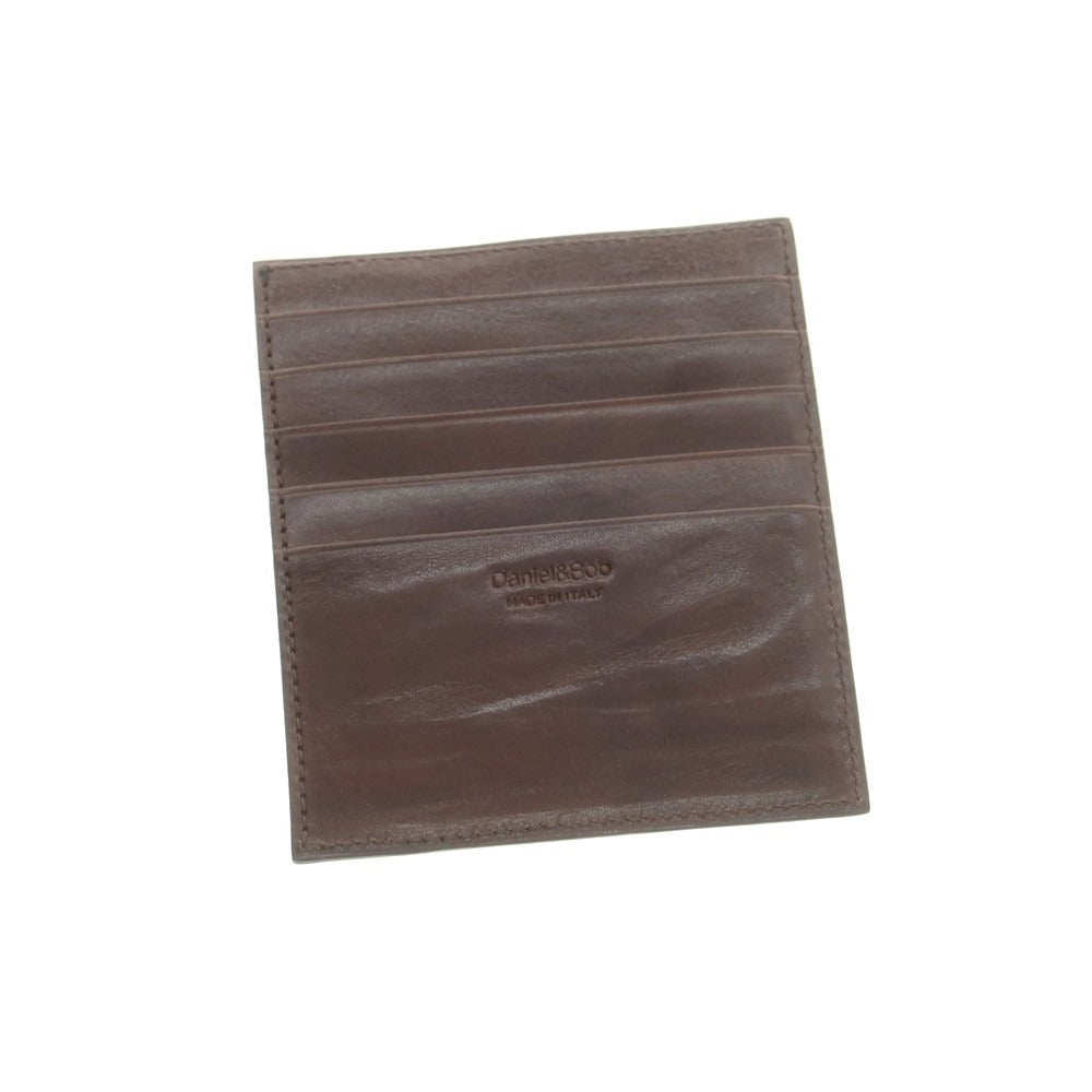 【新品】ダニエルアンドボブ Daniel &amp; Bob ローディーレザー カードケース ダークブラウン【 状態ランクN 】【 メンズ 】