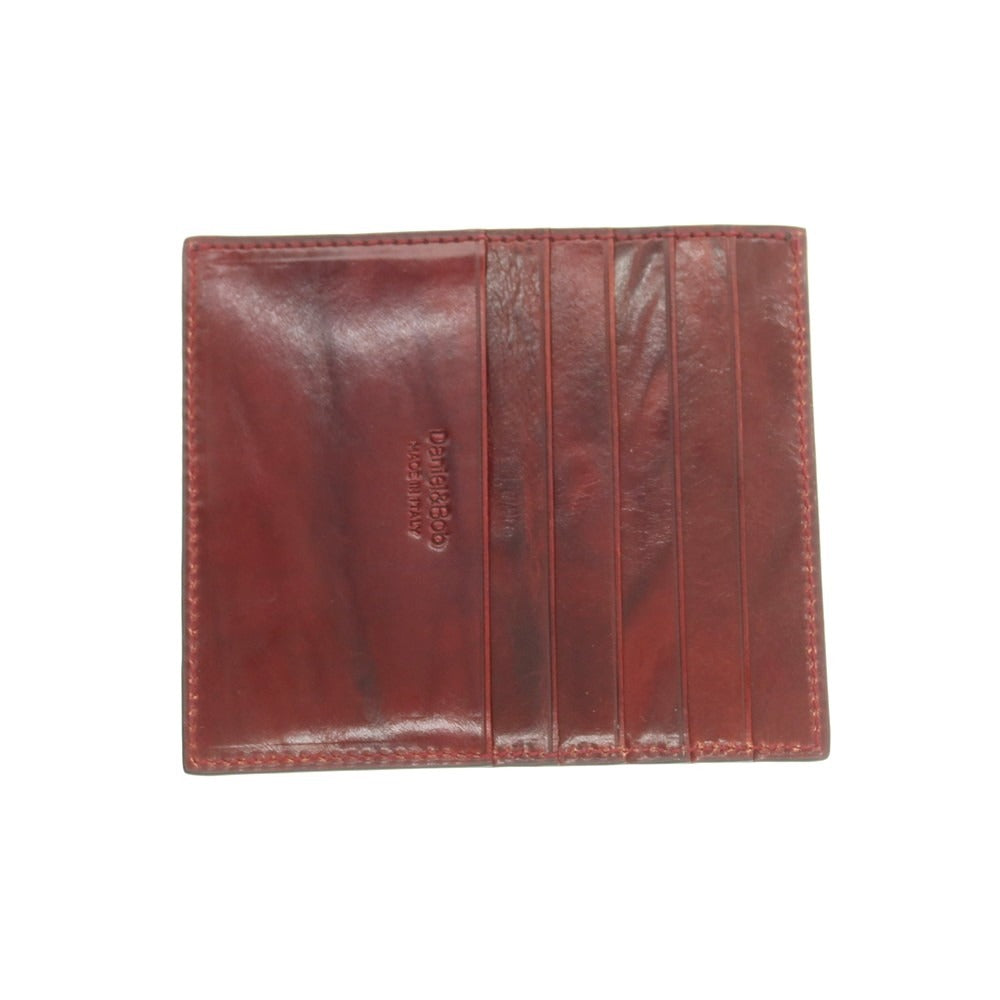 【新品】ダニエルアンドボブ Daniel &amp; Bob ローディーレザー カードケース ダークレッド【 状態ランクN 】【 メンズ 】