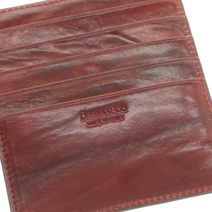 【新品】ダニエルアンドボブ Daniel &amp; Bob ローディーレザー カードケース ダークレッド【 状態ランクN 】【 メンズ 】