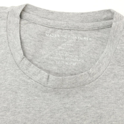 【新品】マジェスティック フィラチュール オム MAJESTIC FILATURES HOMME コットン クルーネック 半袖Ｔシャツ 杢グレー【 M 】【 状態ランクN 】【 メンズ 】
