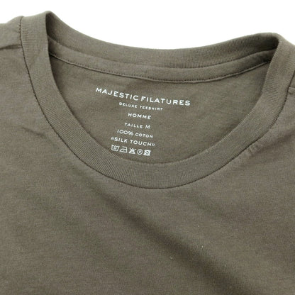 【新品】マジェスティック フィラチュール オム MAJESTIC FILATURES HOMME コットン クルーネック 半袖Ｔシャツ ミリタリー【 M 】【 状態ランクN 】【 メンズ 】