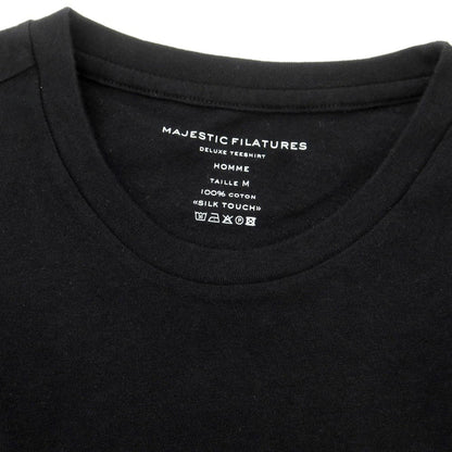【新品】マジェスティック フィラチュール オム MAJESTIC FILATURES HOMME コットン クルーネック 半袖Ｔシャツ ブラック【 M 】【 状態ランクN 】【 メンズ 】